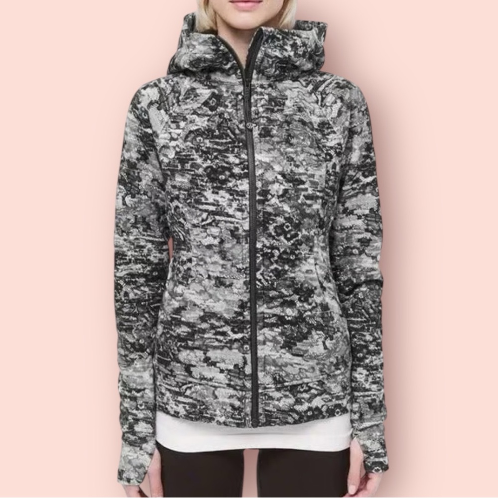 LULULEMON Scuba Hoodie Light Cotton Fleece Masked Lace Starlight Black